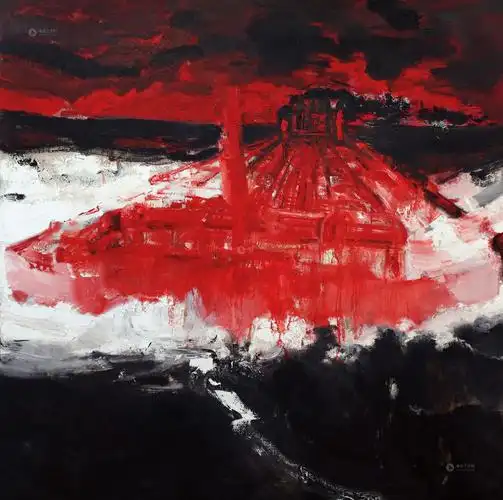 陈明华  红船3  图录号: 90 年代: - 艺术家: 陈明华 材质: 布面油