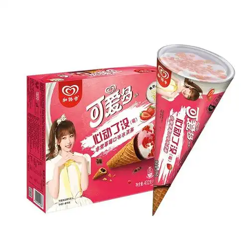 京东和路雪可爱多甜筒非常草莓口味冰淇淋家庭装67g6支拍6httpsujd