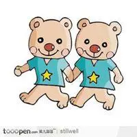 卡通双胞胎头像 非常乖巧可爱的卡通双胞胎小孩头像【点击鼠标右键