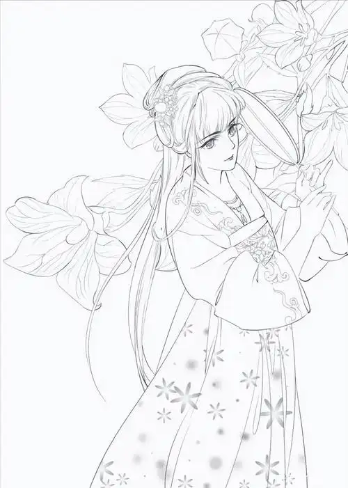 干货!难得一见的古风人物线稿,喜欢画画的快收藏起来临摹学习