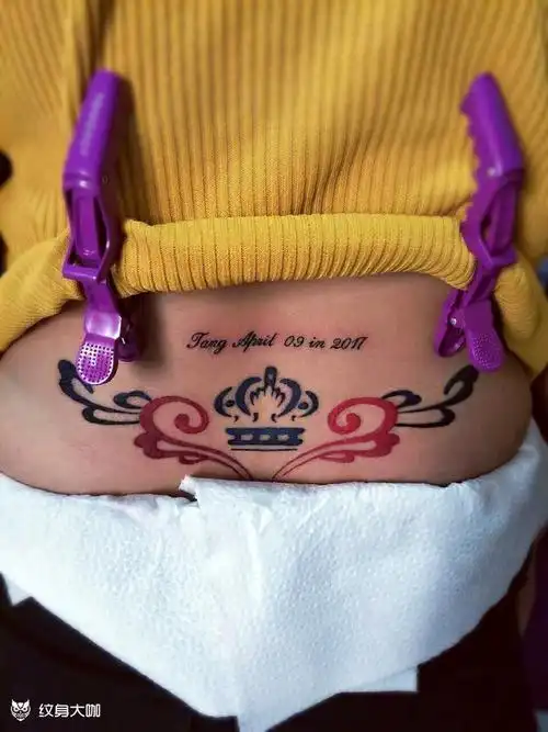 后腰图腾_纹身图案手稿图片_蒋涛的纹身作品集