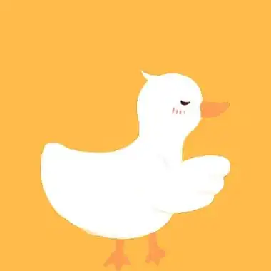 可爱鸭子情侣插画头像