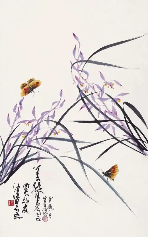 中国女画家 陈佩秋 花鸟画作品,高清28副欣赏