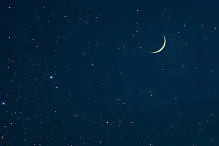 新月和星新月亮和星星照片