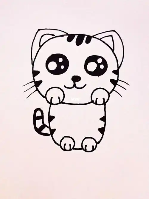 画可爱小猫咪#陪伴宝宝成长  #简画  #画猫咪  #折折熊