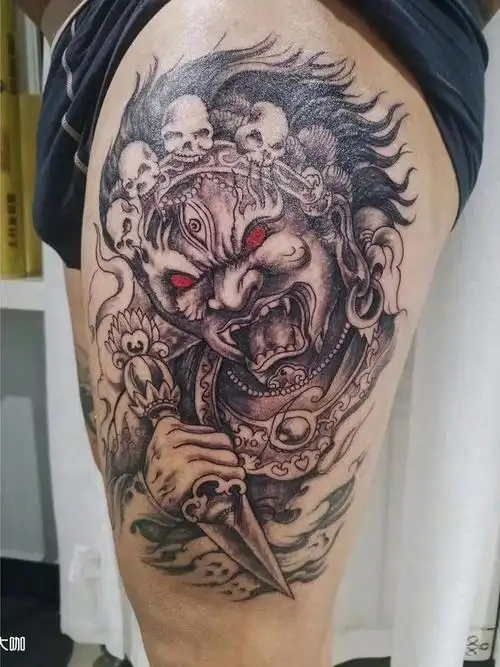 大黑天_纹身图案手稿图片_弥芥间的纹身作品集