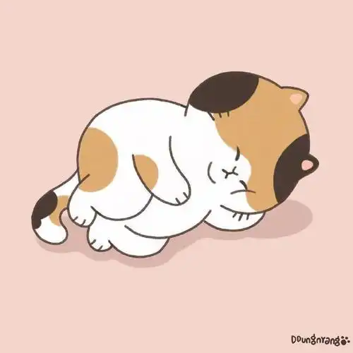 可爱无水印卡通猫咪头像插画萌萌哒懒肥猫. 来自lucky宠物摄影 - 微博