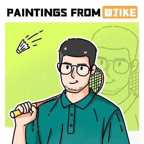 一个热爱羽毛球的小哥哥