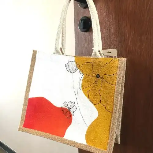 muji无印良品手绘麻布袋大改造