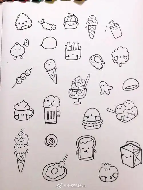 可爱食物简笔画各种食物的简笔画