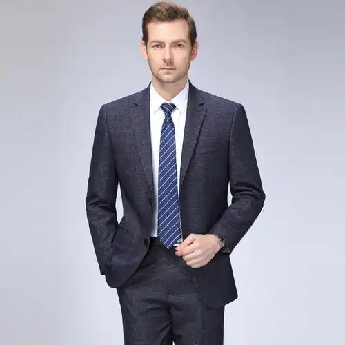 21西服套装男秋冬款修身职业正装男商务绅士伴郎服新郎服结婚礼服