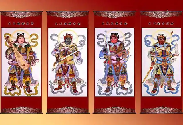 道教和佛教中,四大天王和魔家四将有何联系?如何区分?