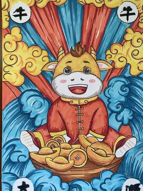 令人喜笑颜开,令人欢欣鼓舞,创意不断,牛年画牛,可爱的珠媚娃娃,牛,牛