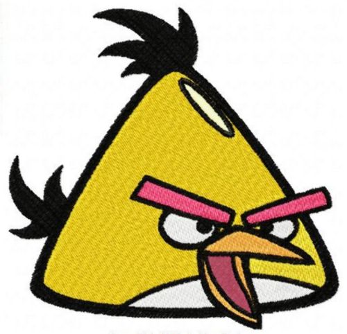 黄色愤怒小鸟电脑绣花刺绣文件家用商用机dst emb pes vp3 jef