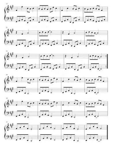 高清钢琴谱归去来兮