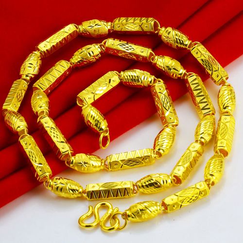 正品 黄金项链 999足金 纯金链子男款 加长纯金首饰结婚饰品送礼_7