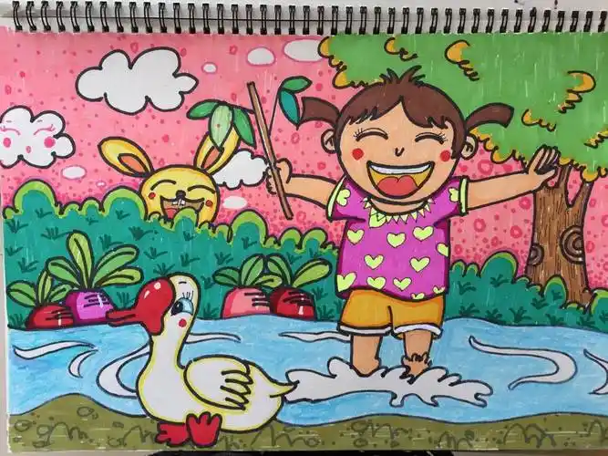 儿童美术水彩画幼儿美术水彩画