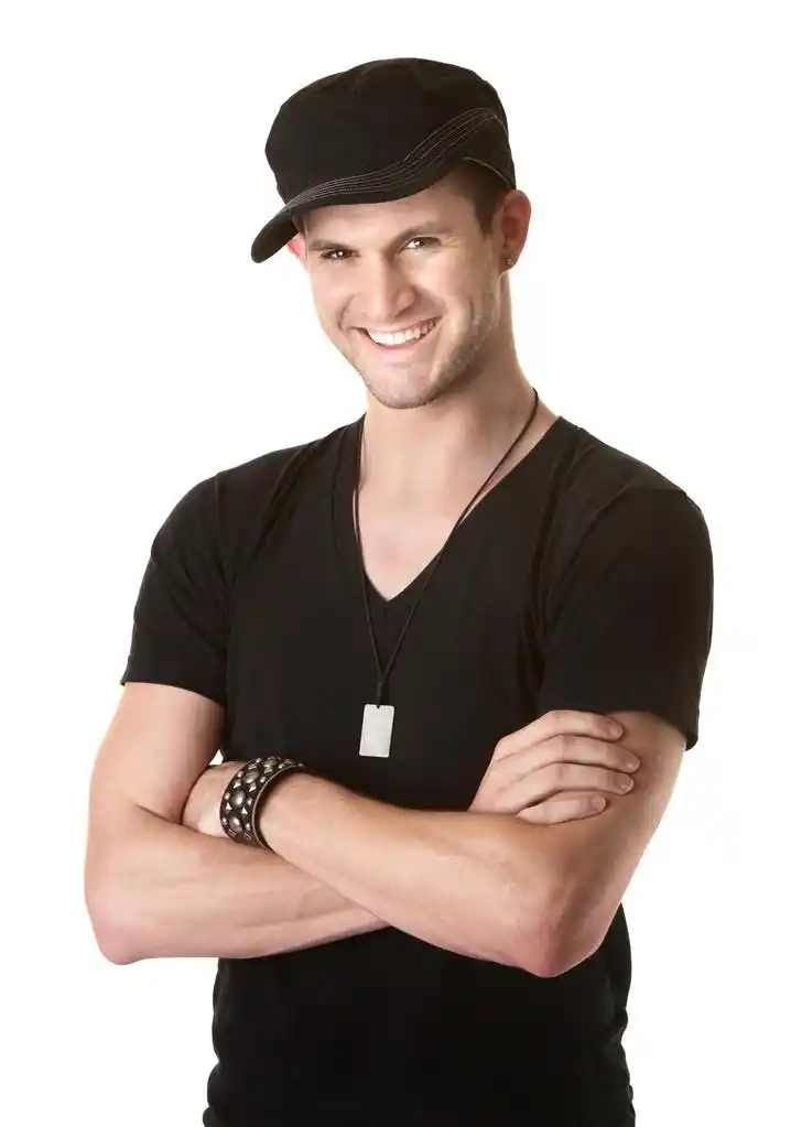 快乐的年轻人,快乐年轻白人帅哥在白色的背景