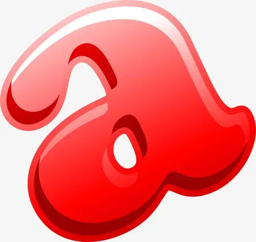 红色英文字母a矢量