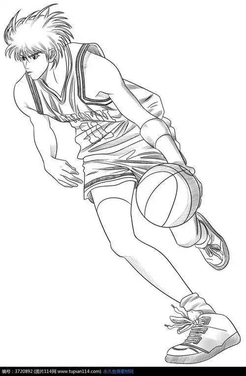 免费打篮球人物简笔画运动人物素描篮球简笔画打篮球简笔画男生帅气