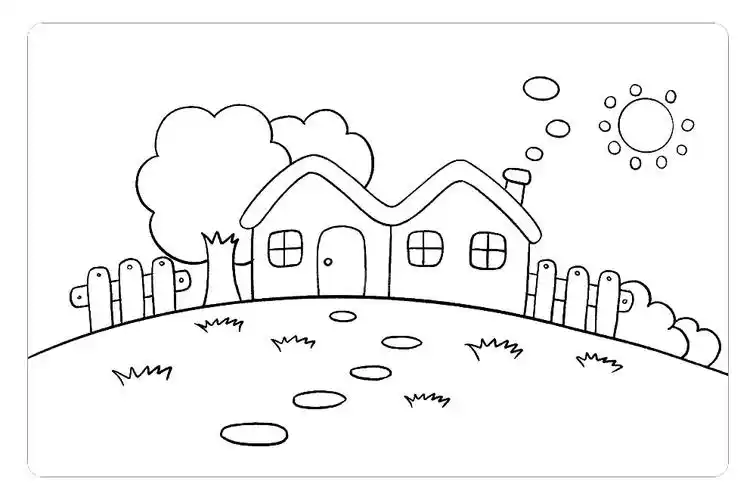 春天风景简笔画