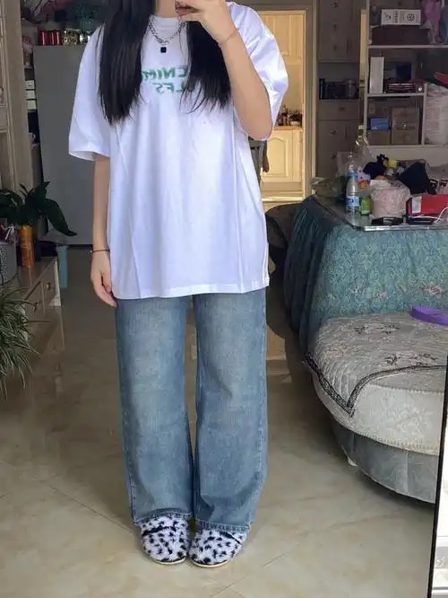 身高168体重135分享胖妹妹夏天显瘦短袖