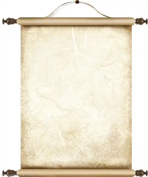 展开的纹理卷轴png元素素材