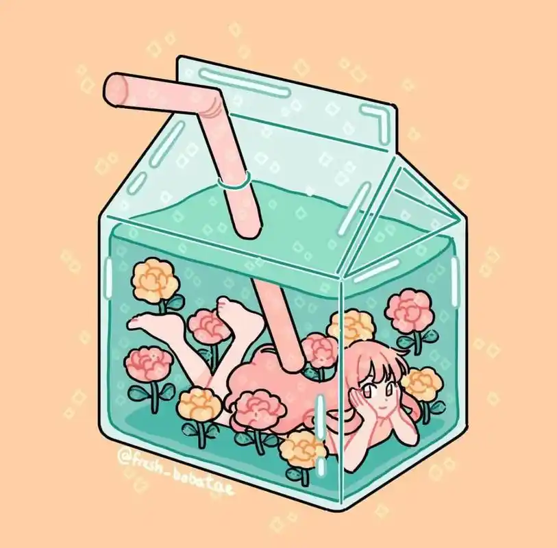 超适合新手临摹的插画,线条简单配色明快! by fresh  - 抖音