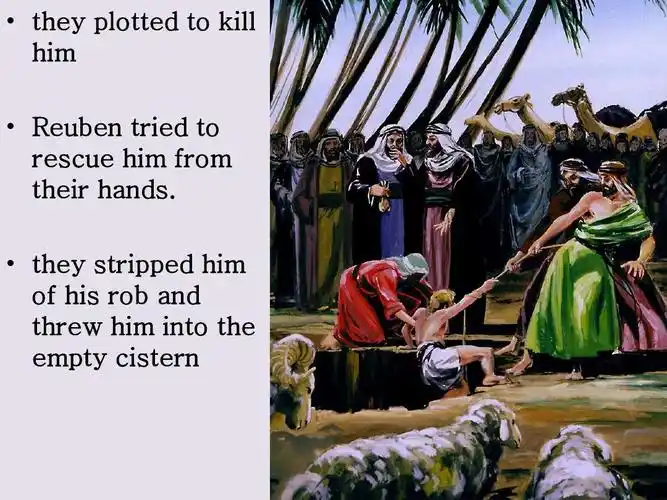 圣经故事  约瑟的故事  英语   they plotted to kill him   reuben