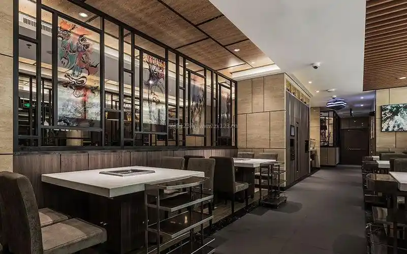 特色餐馆室内过道吊顶装修效果图