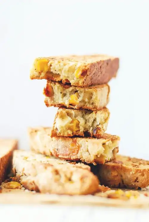 cheesy charred corn | black pepper | honey biscotti