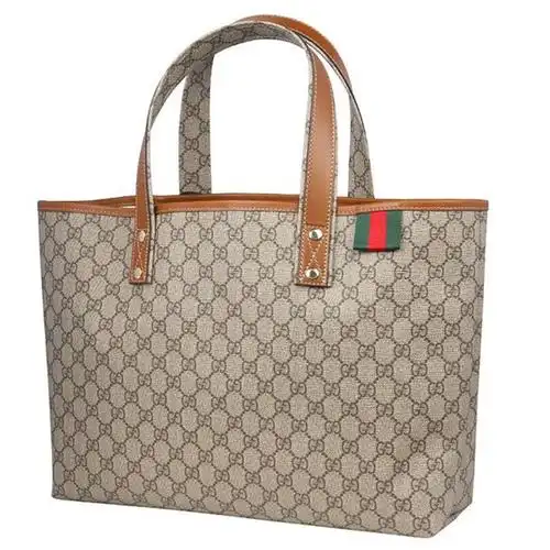 gucci古驰gucci女包女士奢侈品古奇酷奇双g印花常规款帆布手提斜跨单