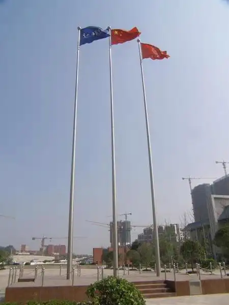 学校锥形旗杆 - 电动伸缩门-保安岗亭-车牌识别-道闸-旗杆-广西丰捷机