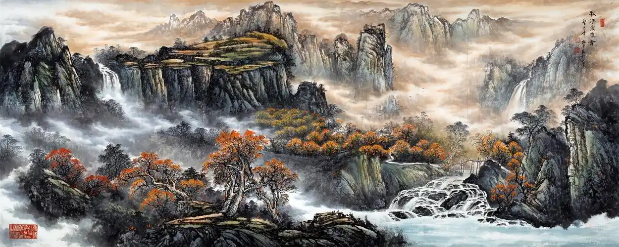 著名山水画画家杜中良作品欣赏