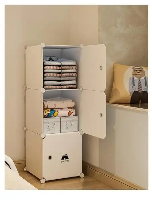 矮衣柜小衣柜单人小型衣柜挂式现代简约卧室出租房宿舍用简易塑料单人