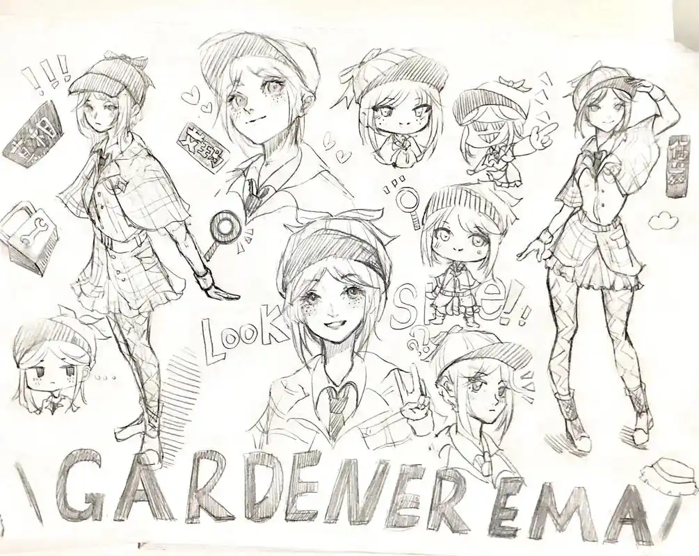 第五人格 #园丁 #手绘 #画渣 #摸鱼 敲可爱的丁丁!@ - 抖音