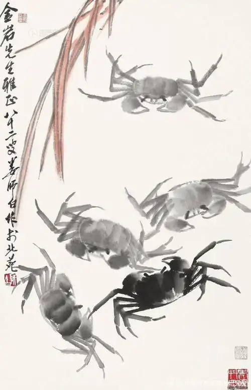 齐白石书画院院长-汤发周分享:娄师白谈齐白石是怎么画螃蟹的?