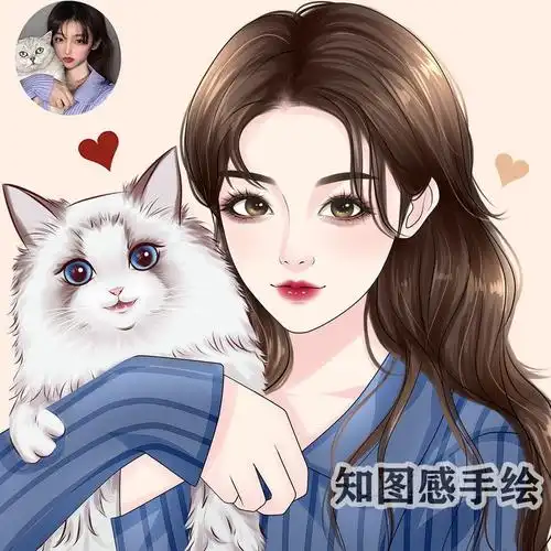 手绘头像画定制q版情侣头像设计漫画人像卡通动漫约稿原创水彩风半身