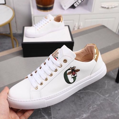 欧洲站新款酷奇春季透气刺绣小蜜蜂板鞋男士鞋子休闲百搭低帮潮鞋