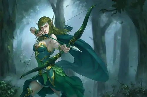 精灵弓箭手|插画|游戏原画|格调x - 原创作品 - 站酷 (zcool)