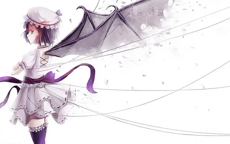 二次元黑裙美女桌面壁纸_卡通动漫_壁纸下载_美桌网