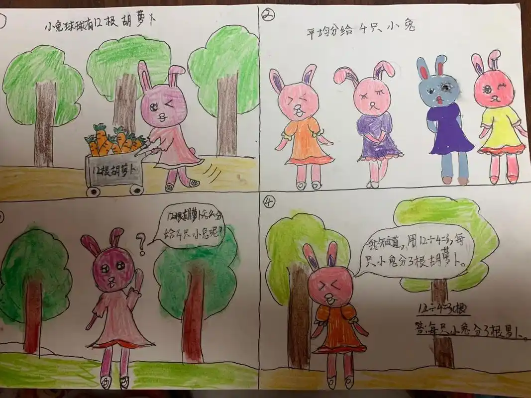 二下数学四宫格漫画 二年级下册数学实践,四宫格漫画.