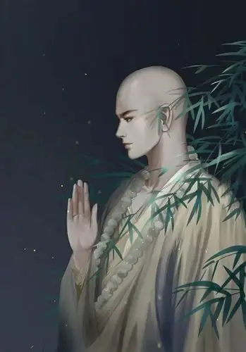 古风和尚插画 | 花开生两面,人生佛魔间