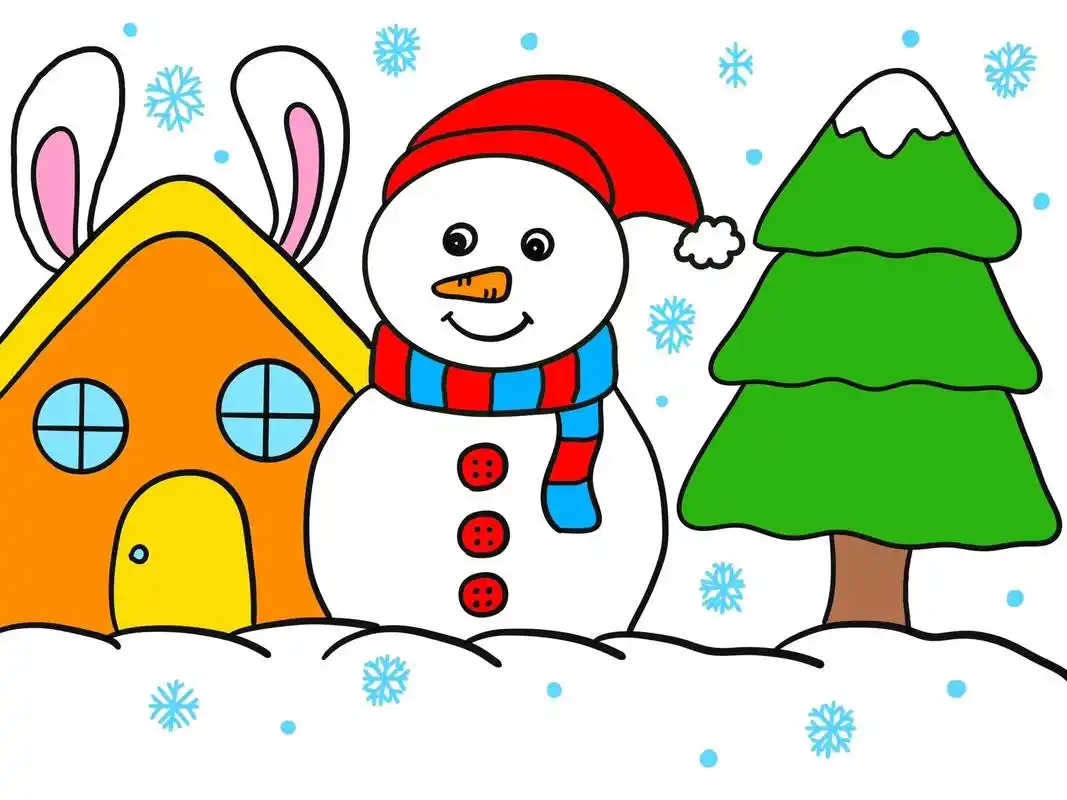 雪人简笔画.#一起学画画 #一学就会系列 #想画就画 #可爱 - 抖音