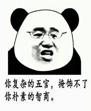 你复杂的五官,掩饰不了你朴素的智商.