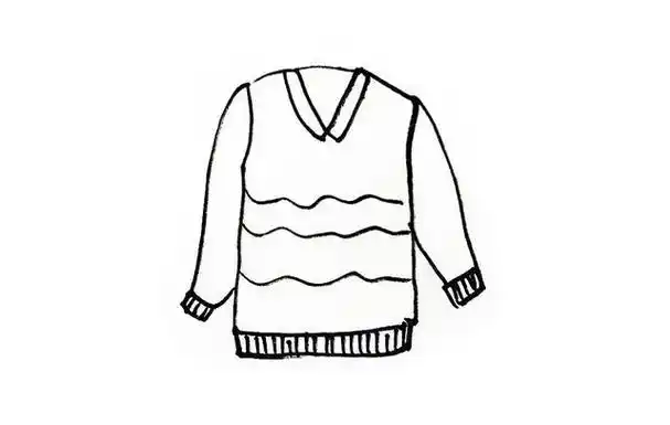 上衣衣服手绘幼儿卡通简笔画儿童简笔画教程毛衣适合幼儿绘画练习毛衣