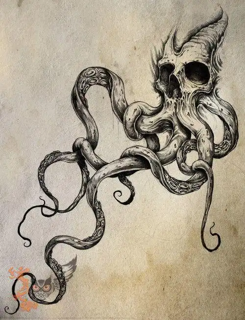 海盗_纹身图案手稿图片_咖小妹的纹身作品集