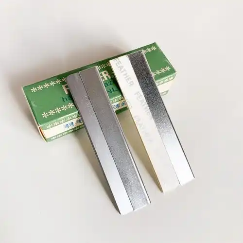 刀片日本feathercut羽毛毛牌不锈钢剃刀12片真正化妆