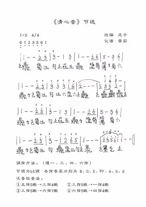 陈情令__《清心音》(洗华)古筝/古琴曲谱_古筝_古琴_陈情令影评_影视