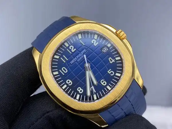 661百达翡丽手雷aquanaut系列24k包金b346746956005橡胶带机械男表zf